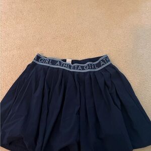 Athleta navy blue pleated skirt with built in shorts. Size: XL